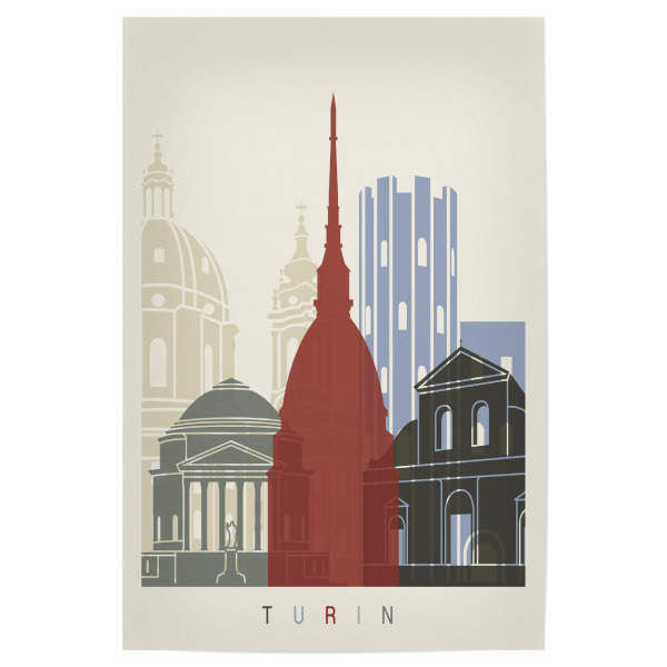 Poster "Turin skyline" artboxONE - Städte,Architektur