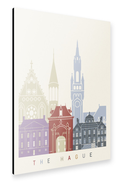 Alu-Dibond "The Hague skyline" 30x20 cm artboxONE