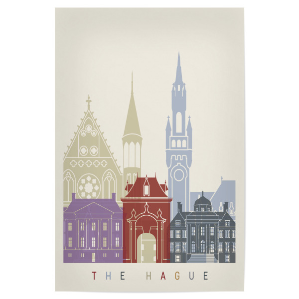 Poster 30x20 cm "The Hague skyline" artboxONE - Städte,Architektur
