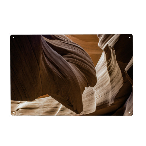 Metall Poster "Steinformationen Antelope Canyon" artboxONE - Natur,Reise / Länder