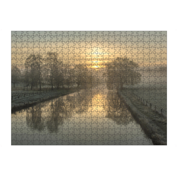 Puzzle Ravensburger "Frostiger Morgen an der Trave" artboxONE - Natur,Reise / Länder