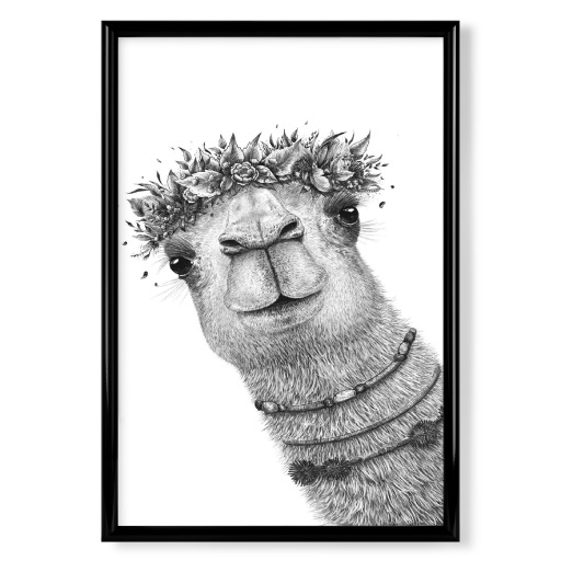 Camel with wreath