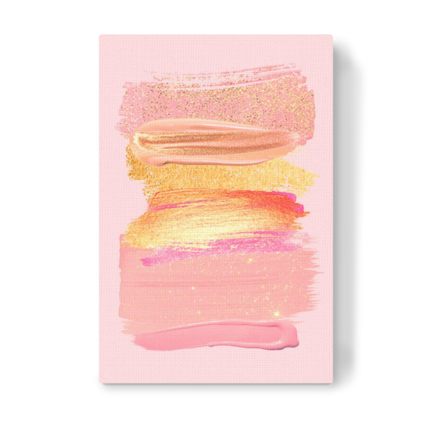 Leinwandbild "Shiny Pink Shadows" artboxONE - Abstrakt - Pink,Rose,Gold,Paint,Make up,Glitter,Shiny