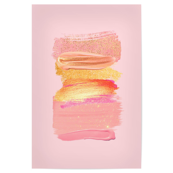 Poster 30x20 cm "Shiny Pink Shadows" artboxONE - Abstrakt - Pink,Rose,Gold,Paint,Make up,Glitter,Shiny