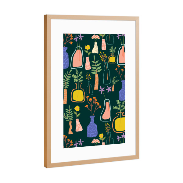Poster mit Rahmen Kupfer "Garden As Though You Will Live" artboxONE - Natur,Floral