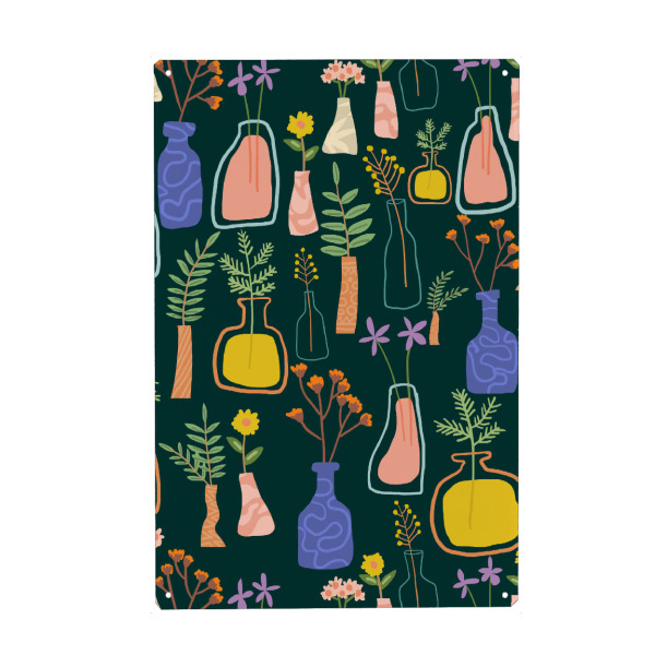 Metall Poster "Garden As Though You Will Live" artboxONE - Natur,Floral