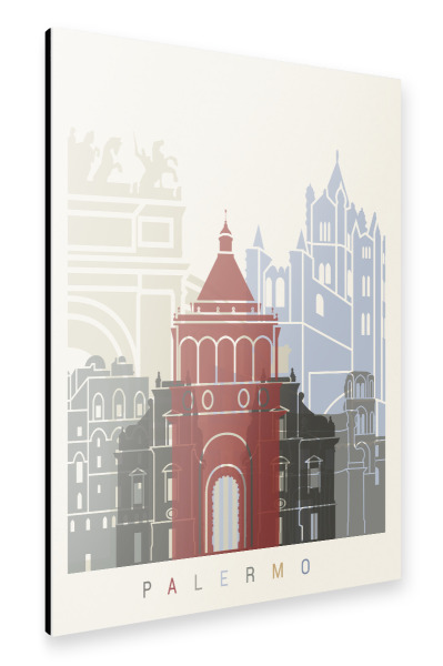 Alu-Dibond "Palermo skyline" 30x20 cm artboxONE