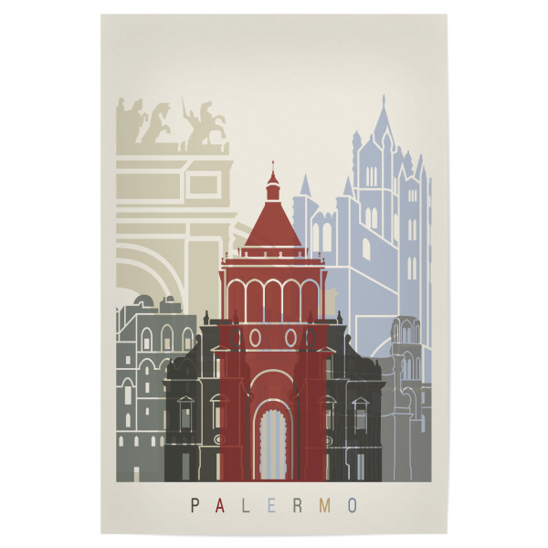Poster "Palermo skyline" artboxONE - Städte,Architektur