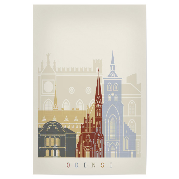 Poster "Odense skyline" artboxONE - Städte,Architektur