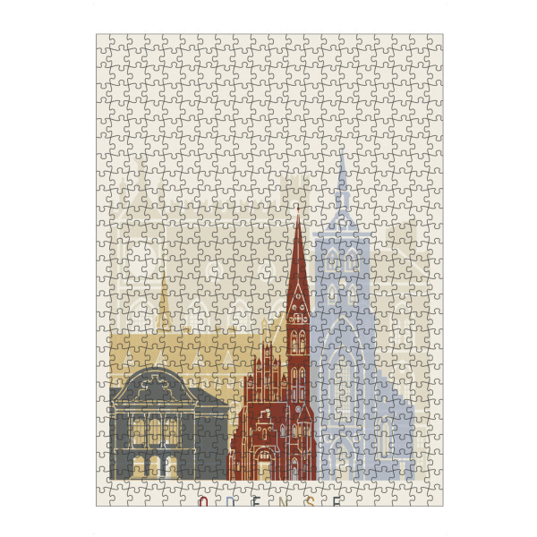 Puzzle Ravensburger "Odense skyline" artboxONE - Städte,Architektur