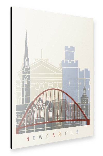 Alu-Dibond "Newcastle skyline" 30x20 cm artboxONE
