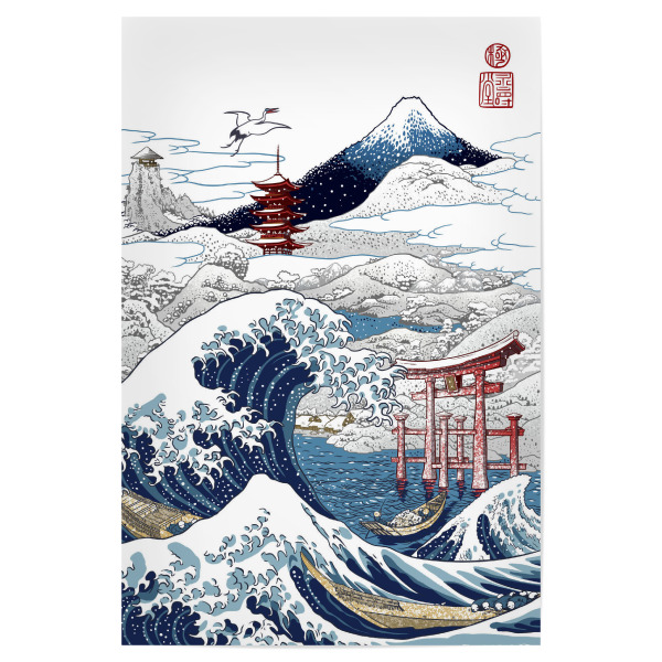 Poster 30x20 cm "Snowy winter in Japan" artboxONE - Natur,Tiere