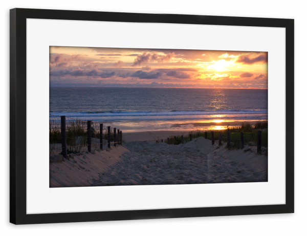 Poster mit Rahmen schwarz "Abend am Meer" artboxONE - Natur,Reise,Reise / Strand und Meer,Reise / Länder