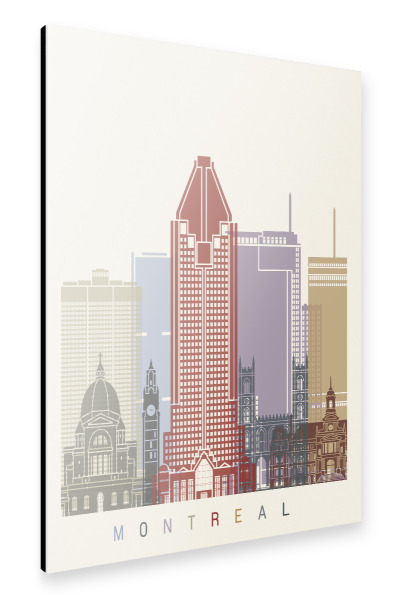 Alu-Dibond "Montreal skyline" 30x20 cm artboxONE