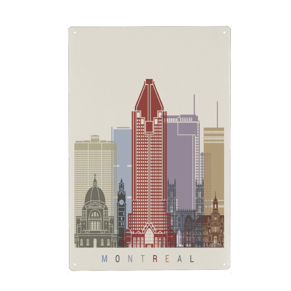 Metall Poster "Montreal skyline" artboxONE - Städte,Architektur