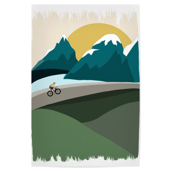 Poster 30x20 cm "Mountain ride" artboxONE - Sport,Sport / Motivation