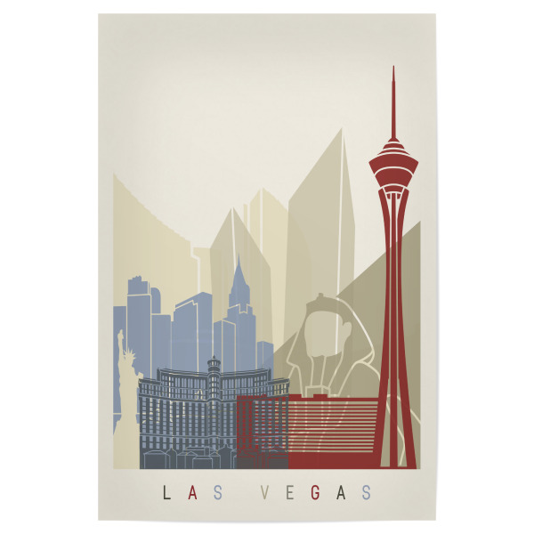 Poster "Las vegas skyline-b" artboxONE - Städte,Architektur