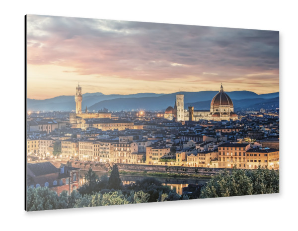 Alu-Dibond "Florence at sunset" 30x20 cm artboxONE