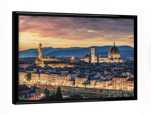 Poster mit schwarzem Rahmen "Florence at sunset" artboxONE - Städte,Reise,Architektur,Reise / Länder,Städte / Weitere