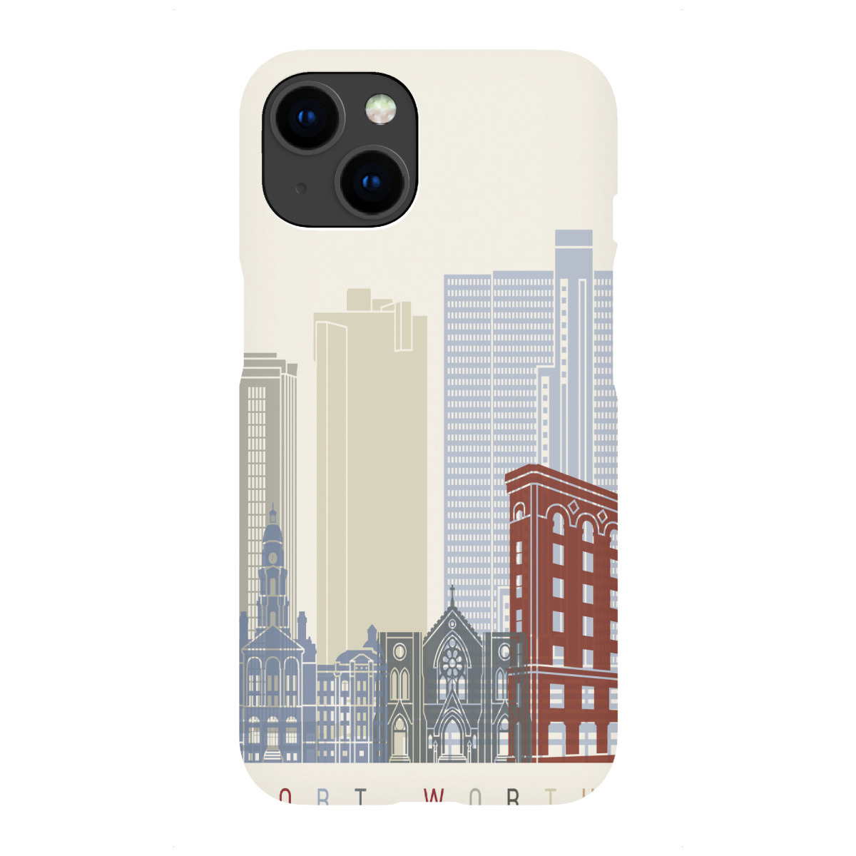 "Fort Worth skyline"für iPhone - Premium-Case Handyhülle artboxONE