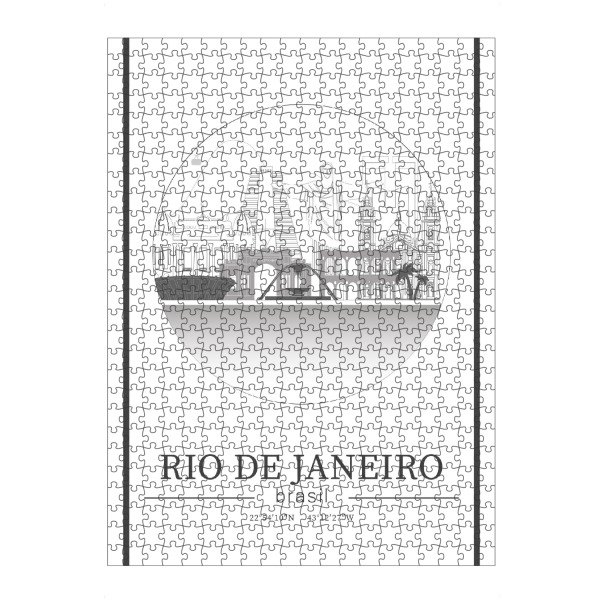 artboxONE Puzzle "Rio skyline line art circle" artboxONE - Städte,Reise,Architektur,Städte / Rio de Janeiro,Kartografie