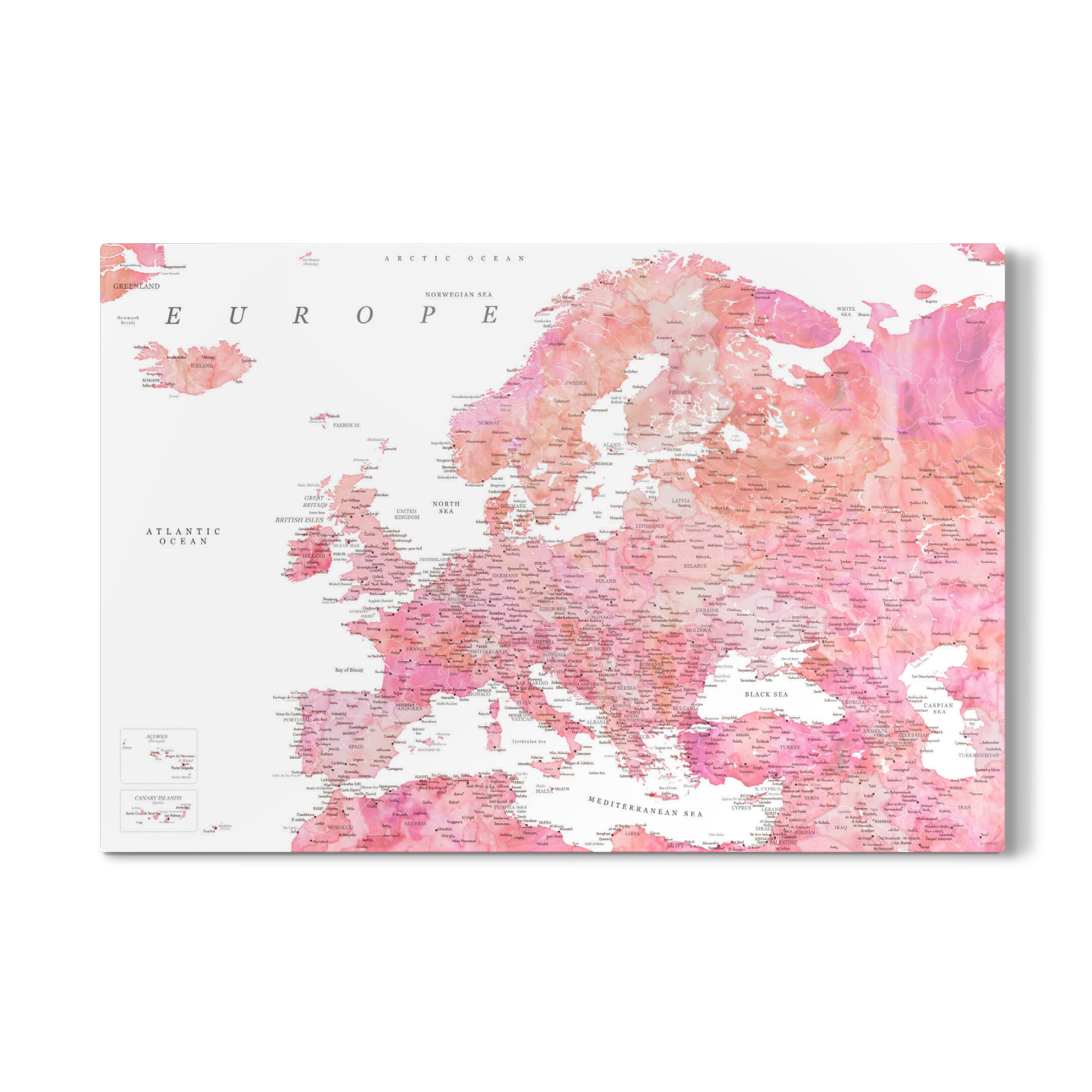 Galerie-Print "Detailed map of Europe, Tatiana" 30x20 cm artboxONE