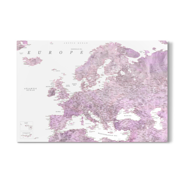 Galerie-Print "Detailed map of Europe Cecilie" 30x20 cm artboxONE