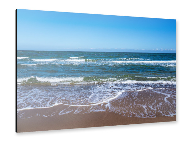 Alu-Dibond "Strand am Meer mit Wellen" 30x20 cm artboxONE