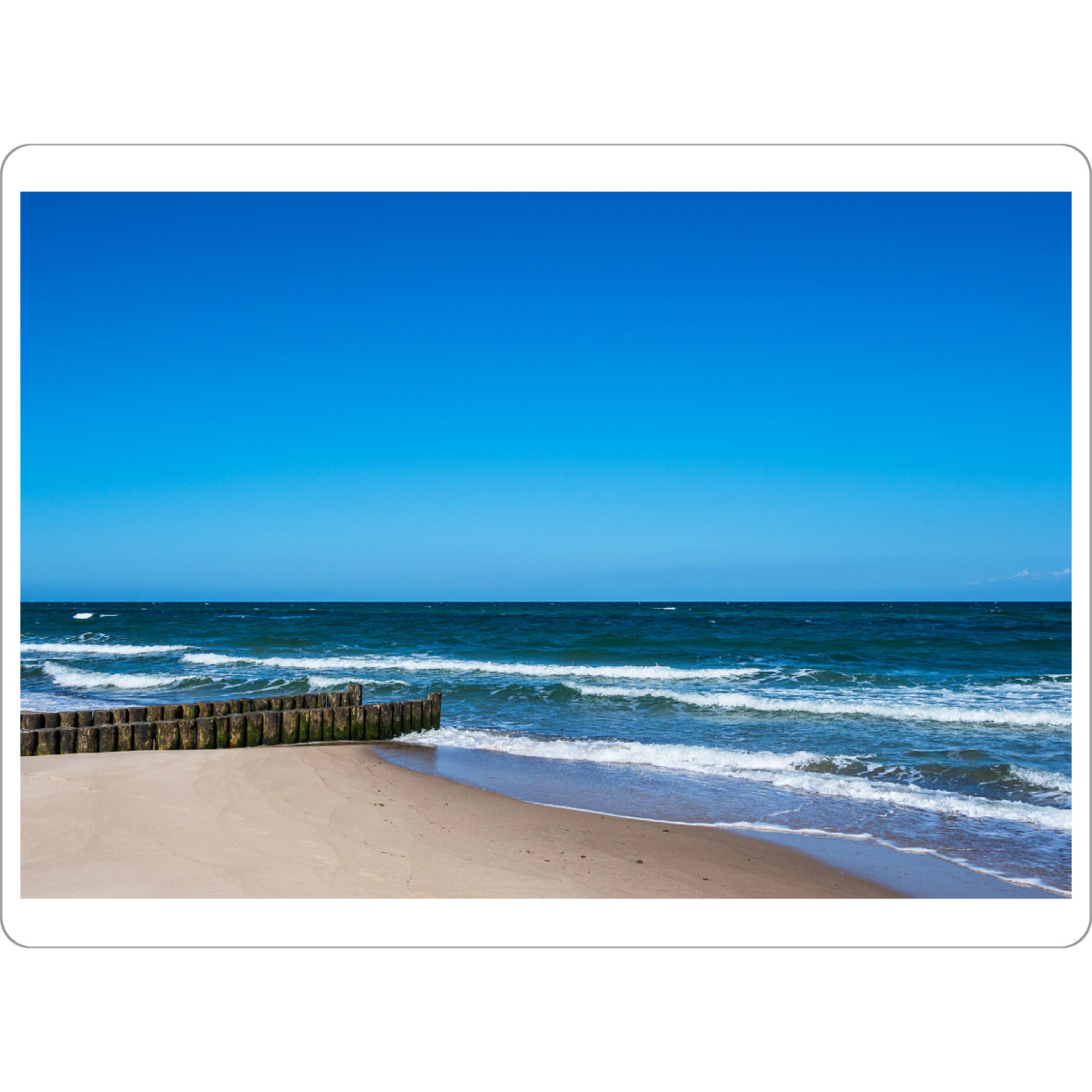 Tischset "Buhne, Wellen und Strand" artboxONE - Natur,Reise,Reise / Strand und Meer