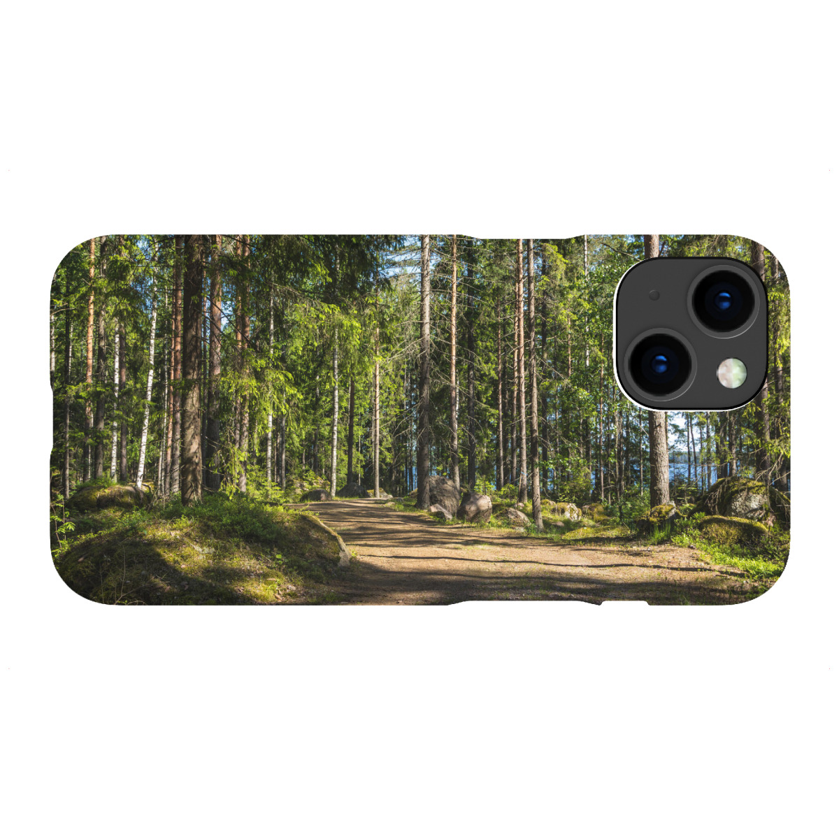 iPhone "Finnischer Waldweg" Premium-Case Handyhülle artboxONE