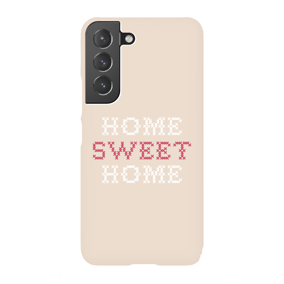 "Sweet Home I Sticken Beige Rot"für Samsung Galaxy - Premium-Case Handyhülle artboxONE
