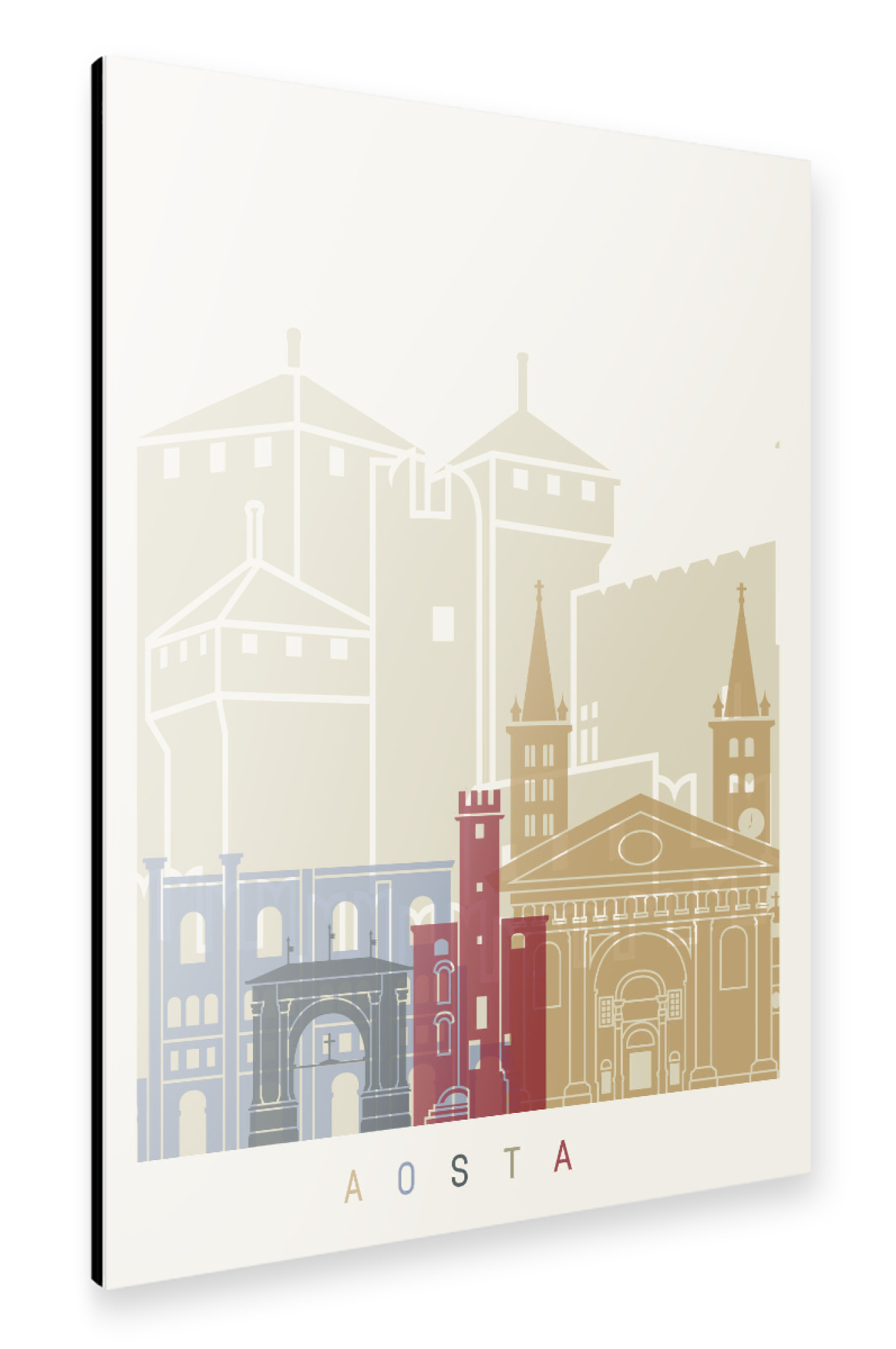 Alu-Dibond "Aosta skyline" 75x50 cm artboxONE