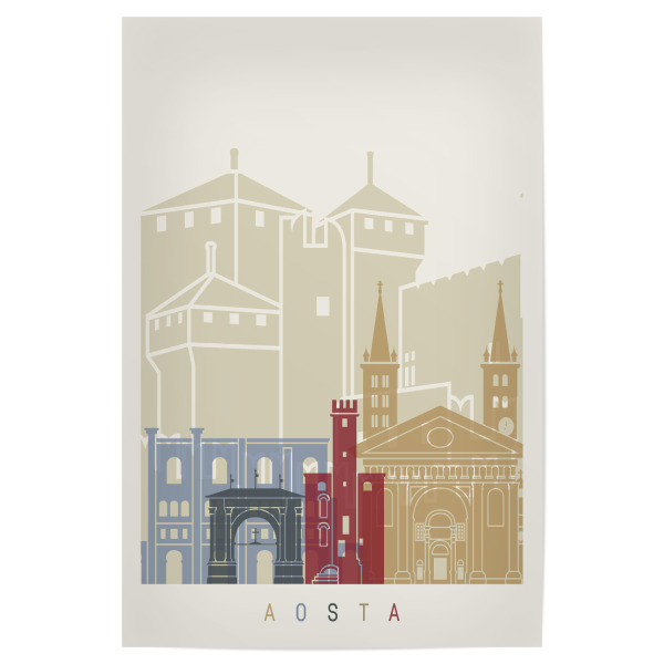 Poster 30x20 cm "Aosta skyline" artboxONE - Städte,Architektur