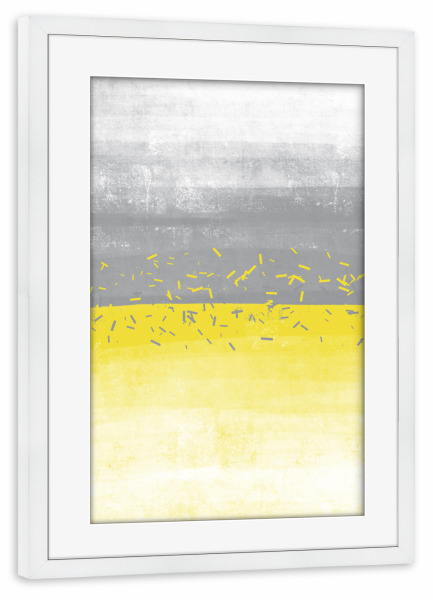 Poster mit Rahmen weiß "ABSTRAKTE MALEREI Gravitation" artboxONE - Abstrakt