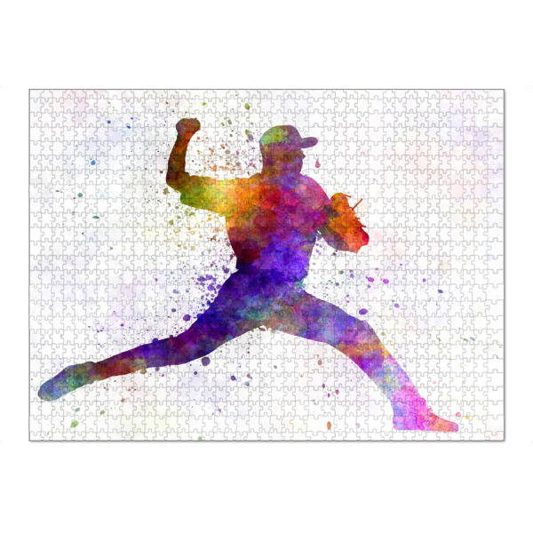 Puzzle Ravensburger "Baseball player throwing a ball" artboxONE - Sport