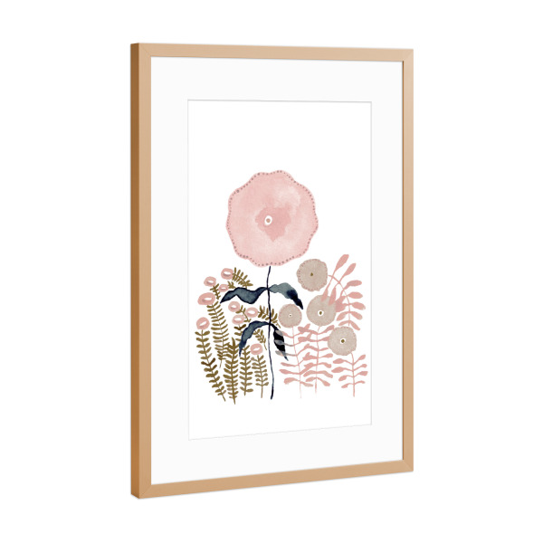 Poster mit Rahmen Kupfer "Voglhuber - Blumen" artboxONE - Natur,Floral,Für Kinder