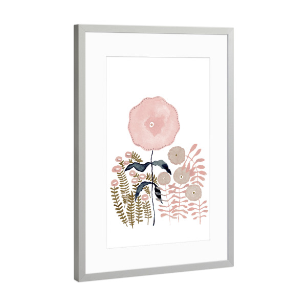 Poster mit Rahmen Silber "Voglhuber - Blumen" artboxONE - Natur,Floral,Für Kinder