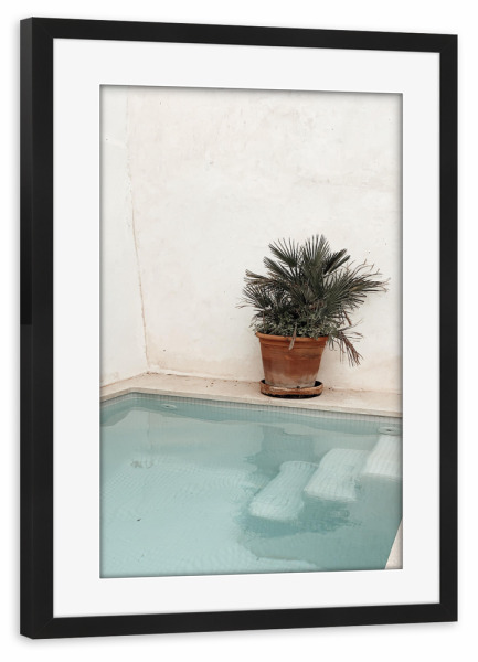 Poster mit Rahmen schwarz "Summer End" artboxONE - Natur - Sommer,Summer,Summerfeeling,Palms,Holiday