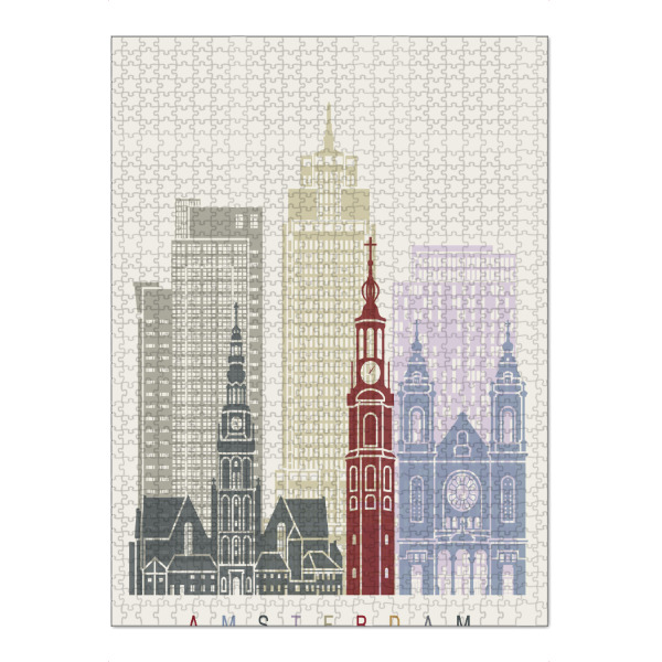 Puzzle Ravensburger "Amsterdam skyline-c" artboxONE - Städte,Architektur