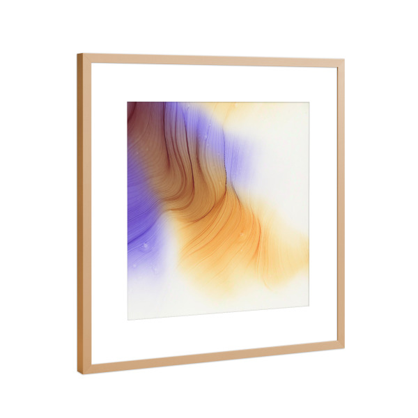 Poster mit Rahmen Kupfer "Many Rivers - Abstract" artboxONE - Abstrakt