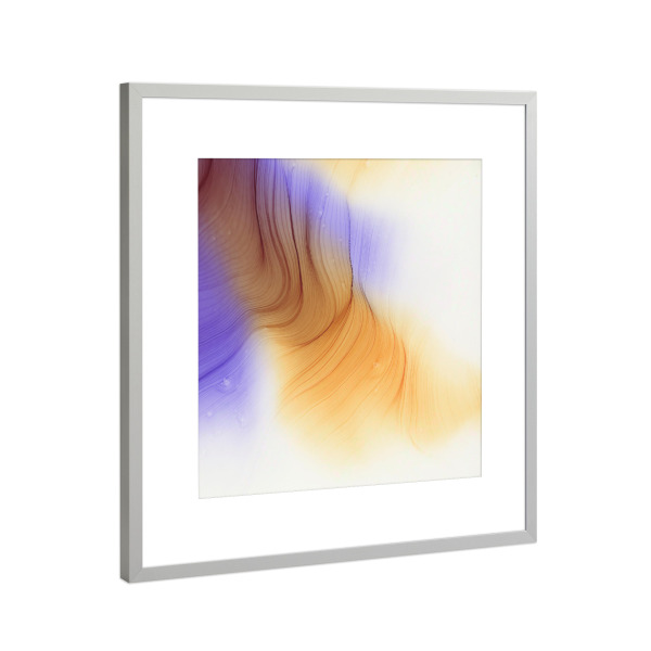 Poster mit Rahmen Silber "Many Rivers - Abstract" artboxONE - Abstrakt