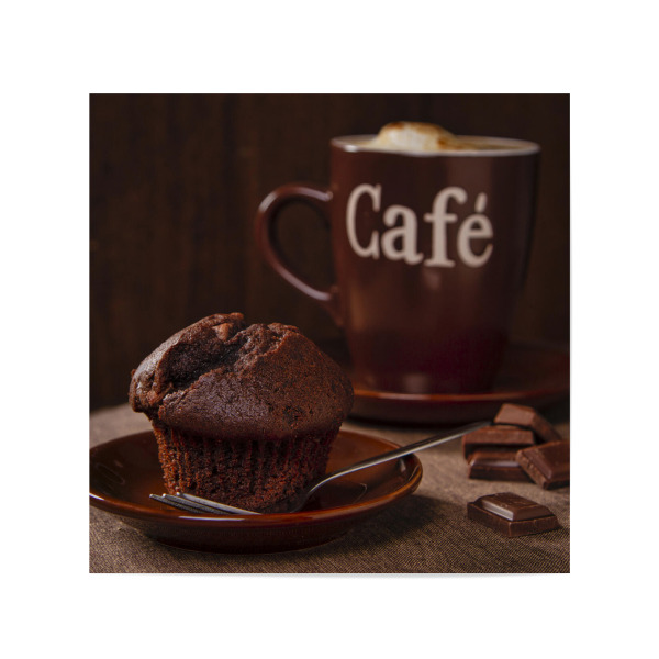 Poster 20x20 cm "Schokoladenmuffin" artboxONE - Essen & Trinken