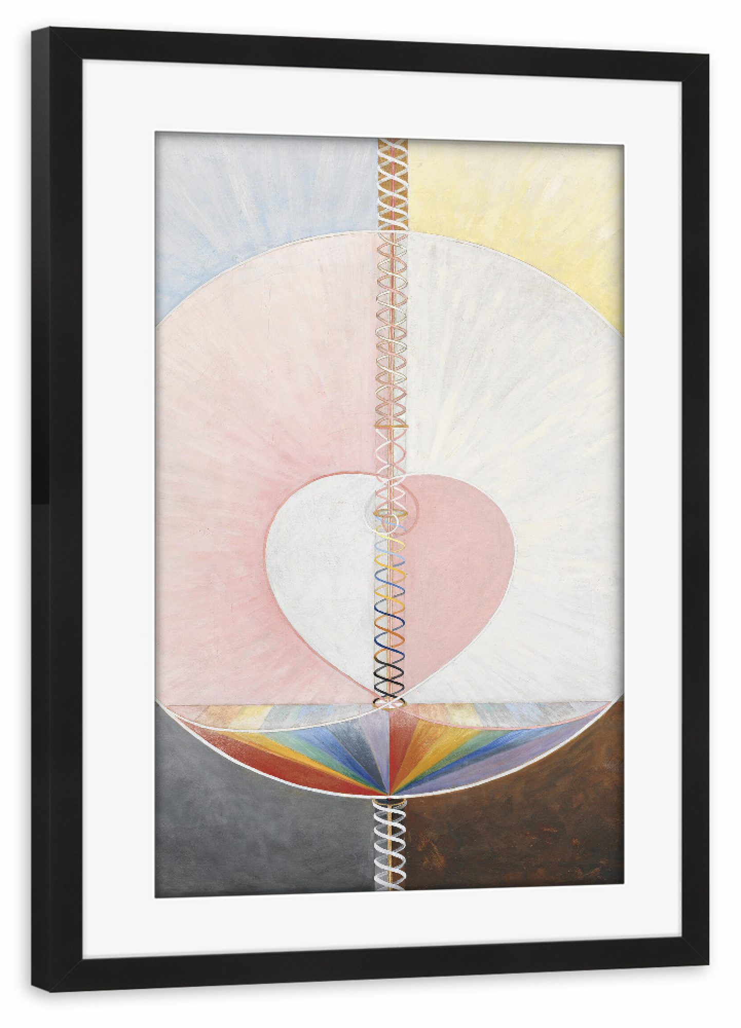 Poster mit Rahmen schwarz "Die Taube, Nr. 1 - Hilma af Klint" artboxONE - Abstrakt,Geometrie