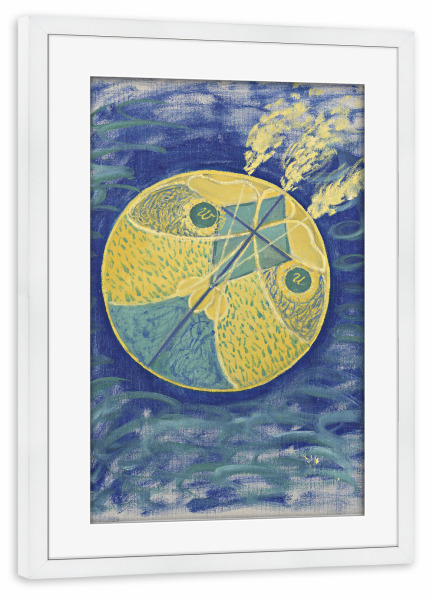 Poster mit Rahmen weiß "Primordiales Chaos" artboxONE - Abstrakt,Geometrie