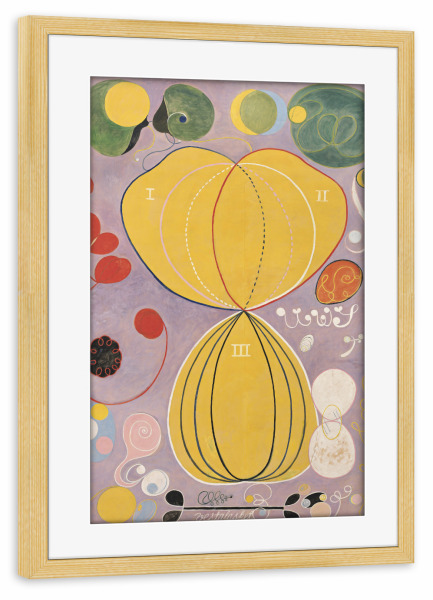 Poster mit Rahmen kiefer "Erwachsensein - Hilma af Klint" artboxONE - Abstrakt,Geometrie