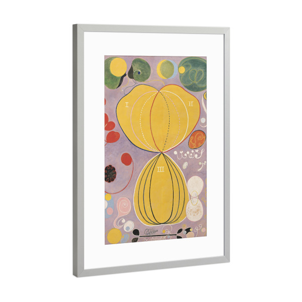 Poster mit Rahmen Silber "Erwachsensein - Hilma af Klint" artboxONE - Abstrakt,Geometrie