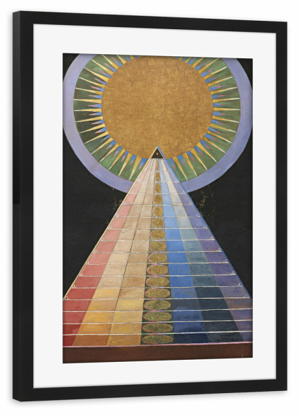 Poster mit Rahmen schwarz "Altarbild Nr.1 von Hilma af Klint" artboxONE - Abstrakt,Geometrie