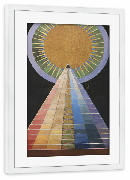Poster mit Rahmen weiß "Altarbild Nr.1 von Hilma af Klint" artboxONE - Abstrakt,Geometrie
