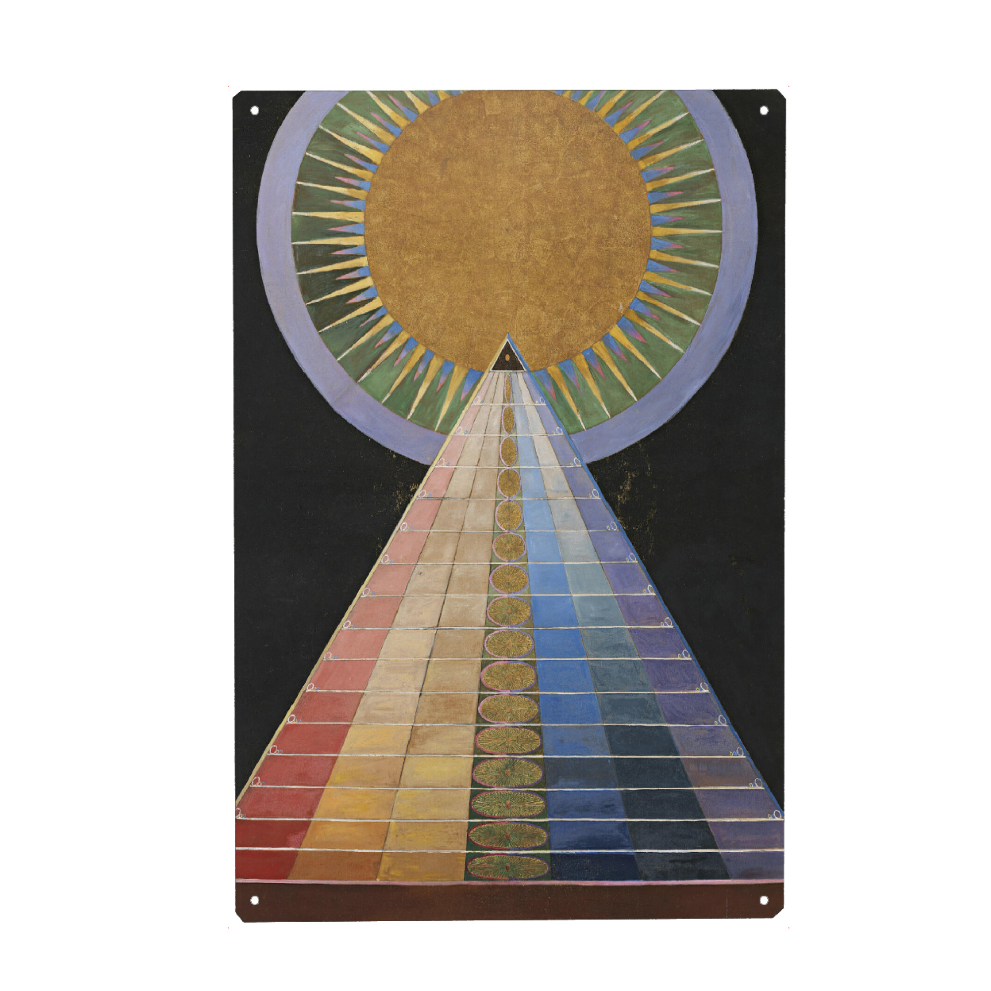 Metall Poster "Altarbild Nr.1 von Hilma af Klint" artboxONE - Abstrakt,Geometrie