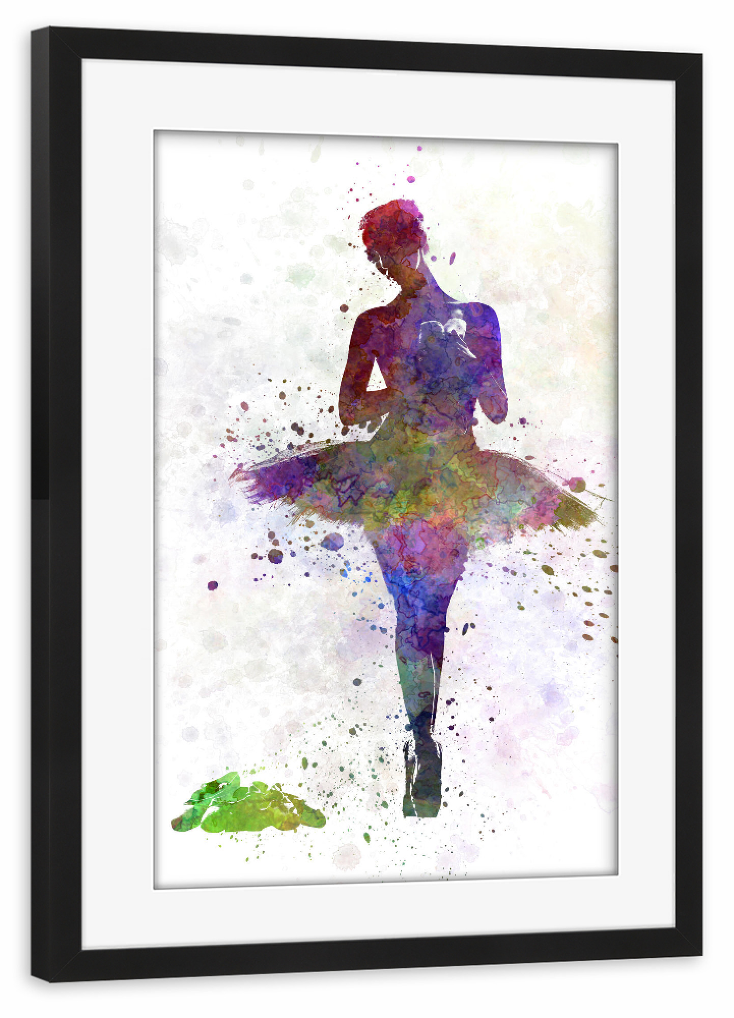 Poster mit Rahmen schwarz "Ballet dancer-k" artboxONE - Sport